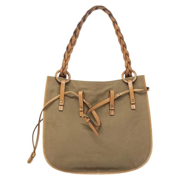 GUCCI Shoulder Bag Canvas Leather Beige Brown 110295 Auth - Picture 11 of 15